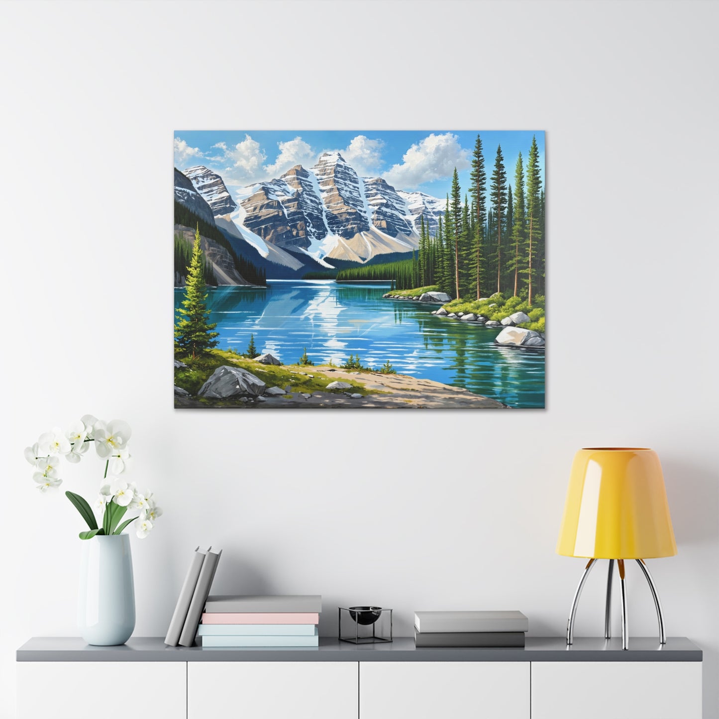 Majestic Peaks And The Tranquil Lake 7K8J2