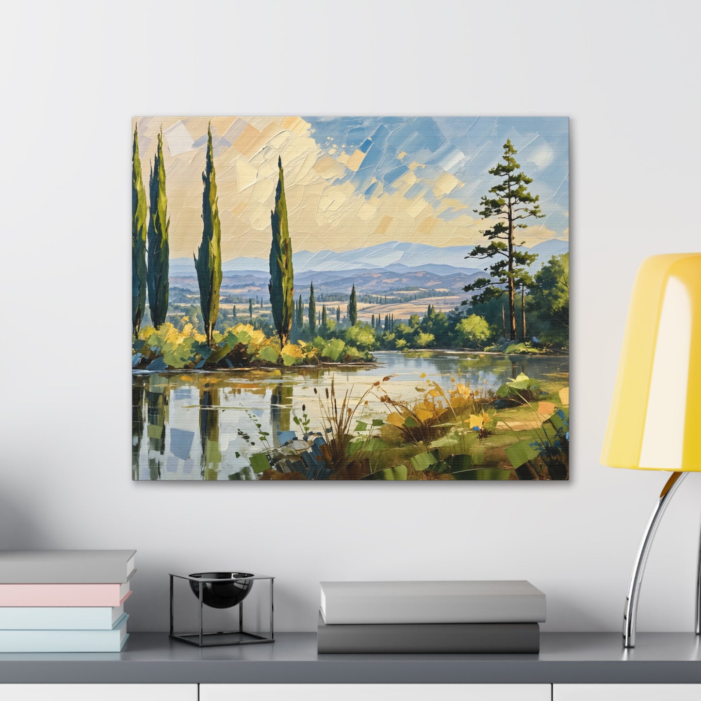 Tranquil Reflections: A Tuscan Landscape