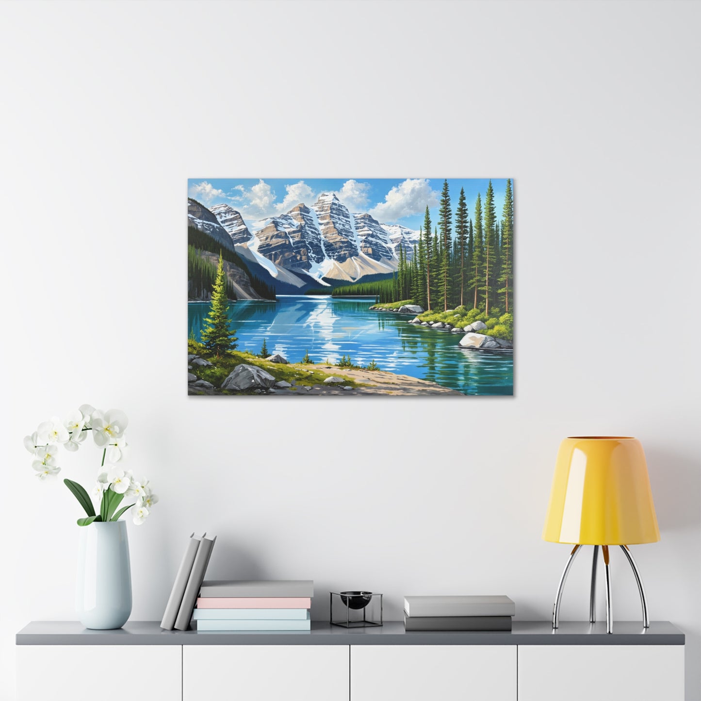 Majestic Peaks And The Tranquil Lake 7K8J2