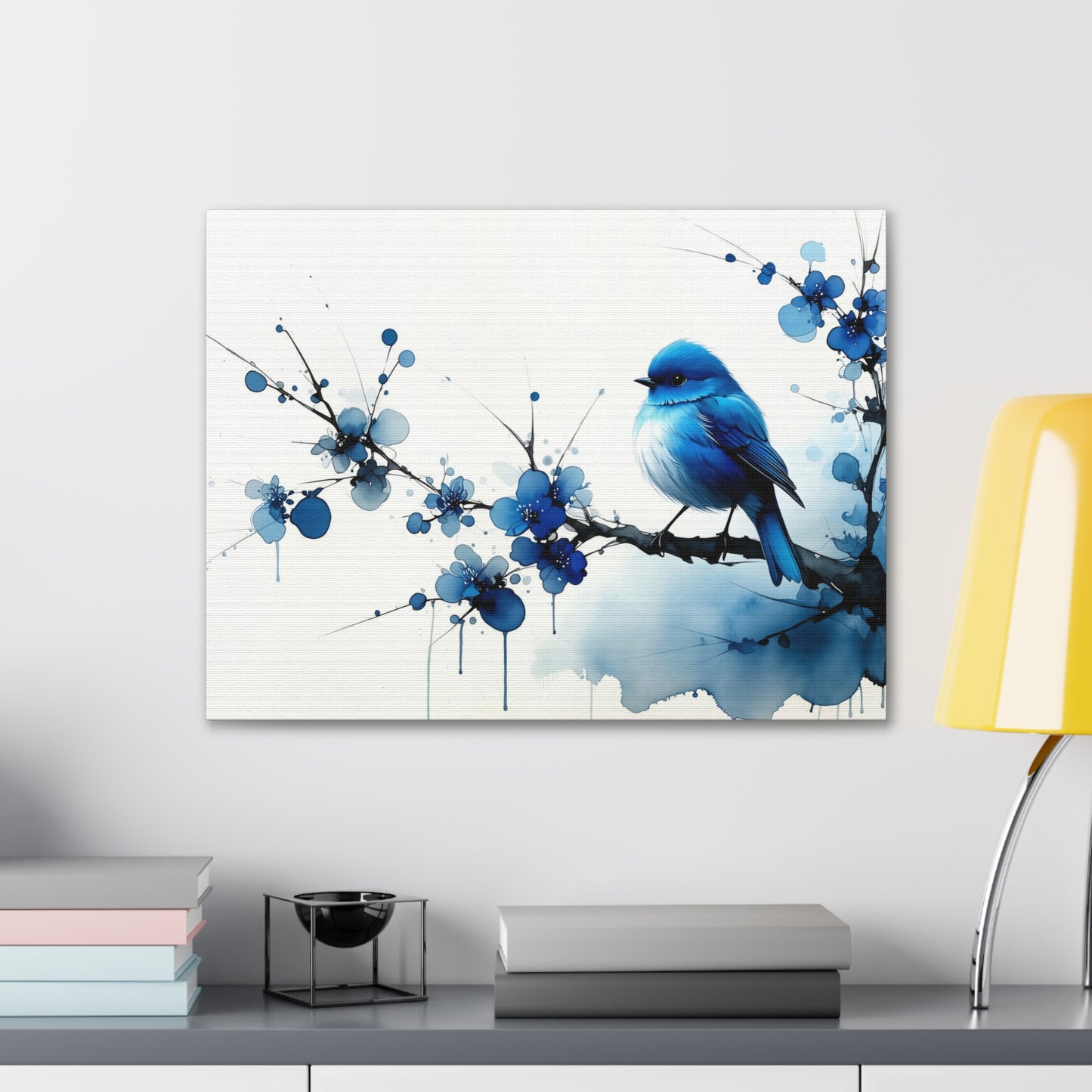 Bluebird on Blossoming Branch