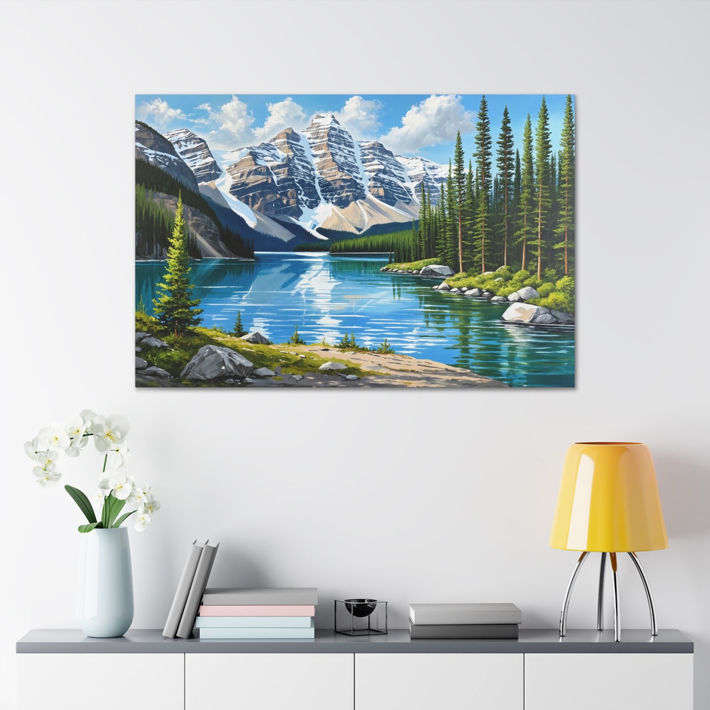 Majestic Peaks And The Tranquil Lake 7K8J2