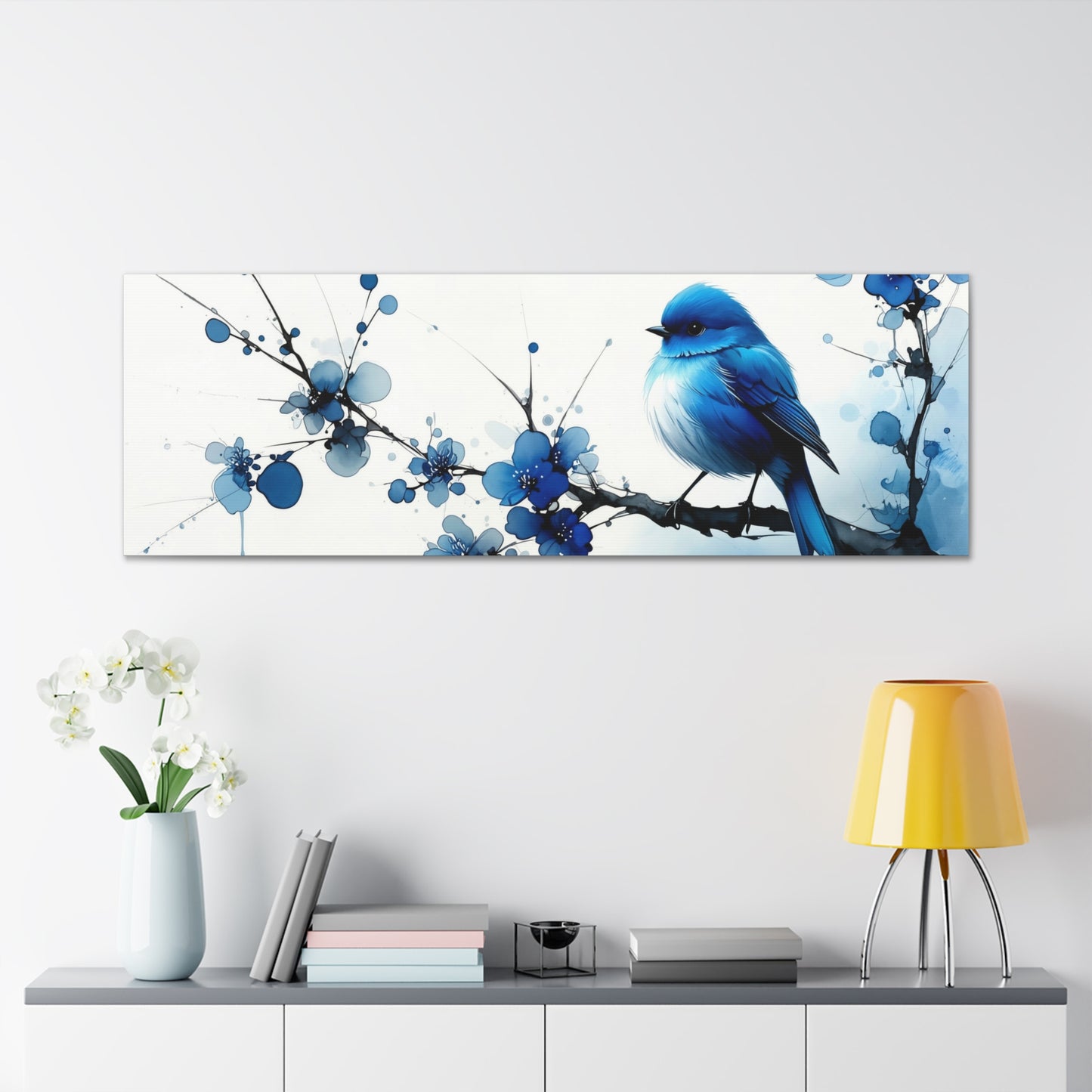 Bluebird on Blossoming Branch