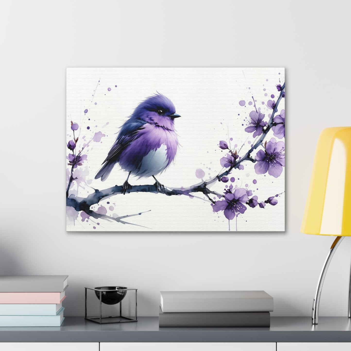 Majestic Plumaged Bird Among Blossoms 5H8K2