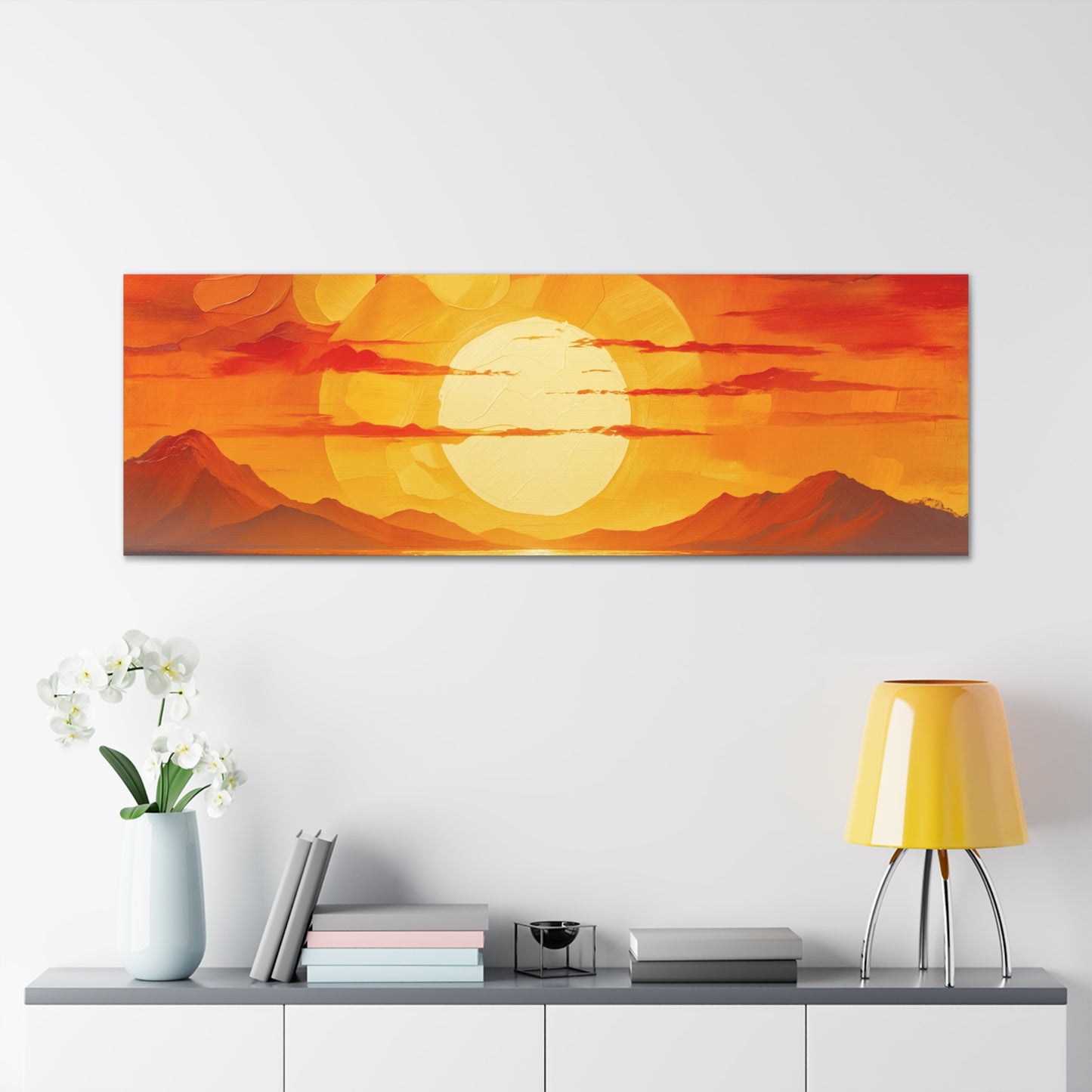 Molten Horizon: Sunset Over the Peaks