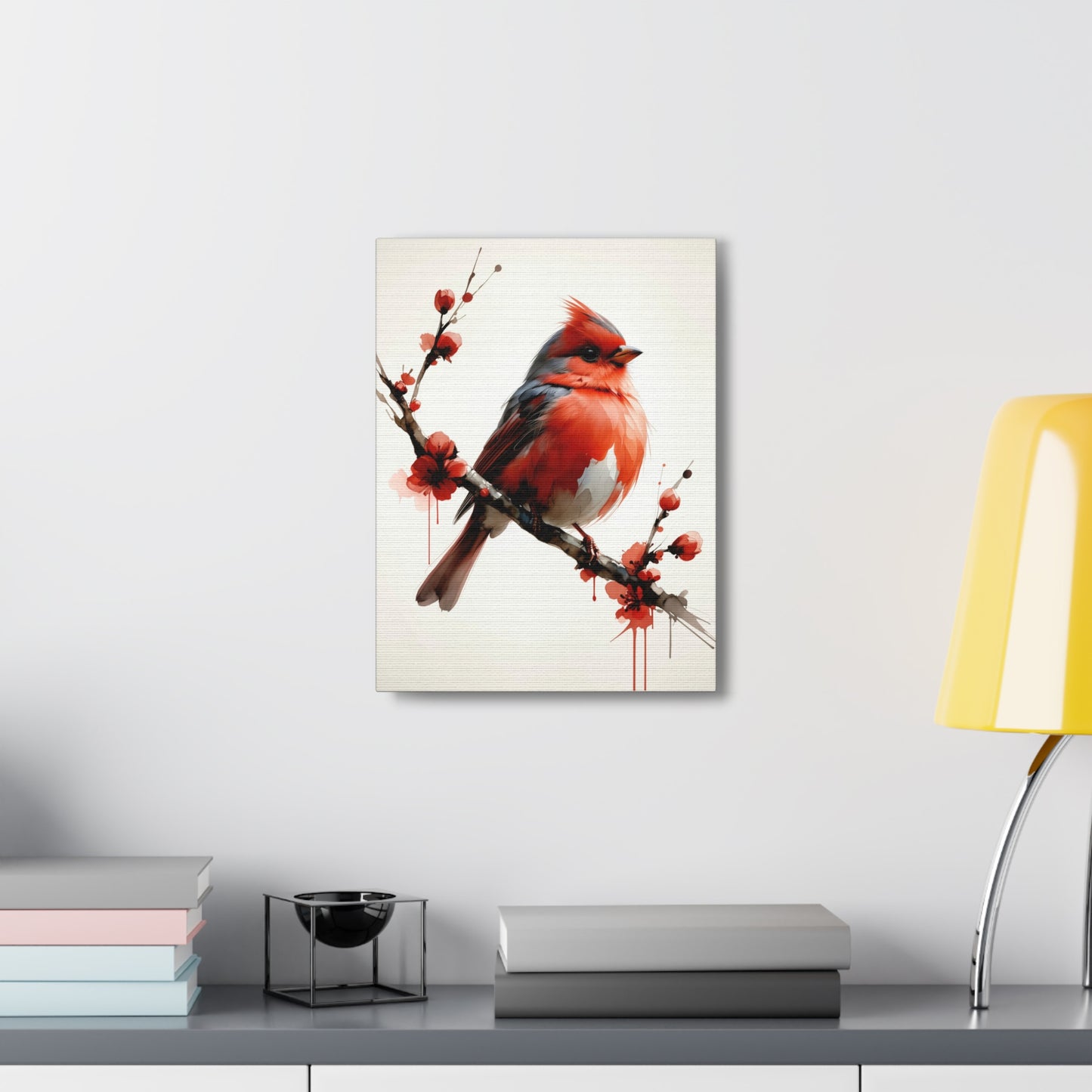 Vibrant Cardinal Among Blossoms 7J2L8