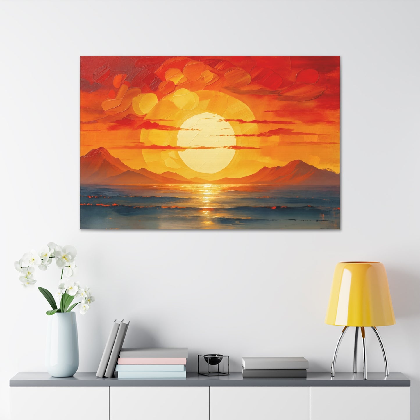 Molten Horizon: Sunset Over the Peaks