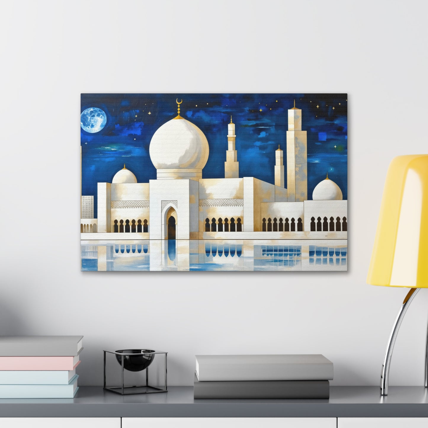 Majestic Reflections Of A Moonlit Mosque 7K3W8