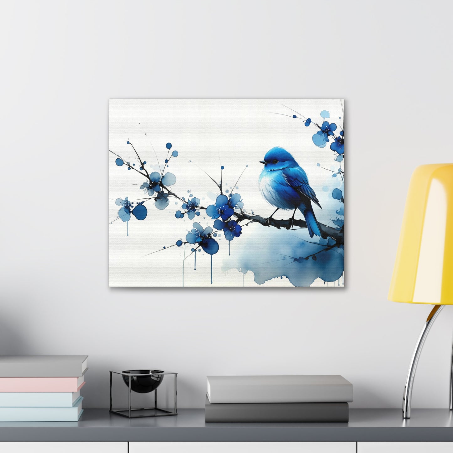 Bluebird on Blossoming Branch