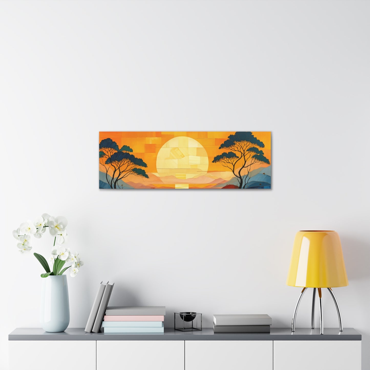 Serene Sunset: A Modern Landscape