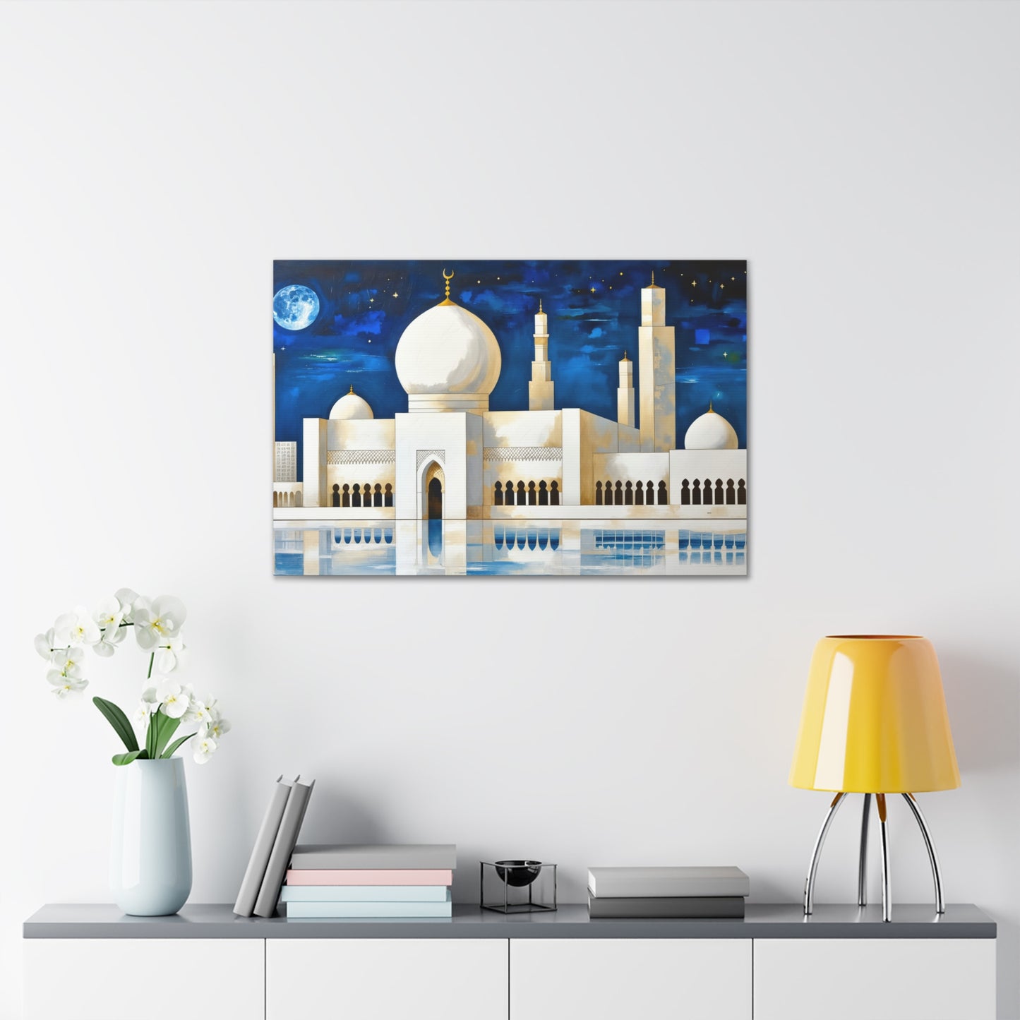 Majestic Reflections Of A Moonlit Mosque 7K3W8