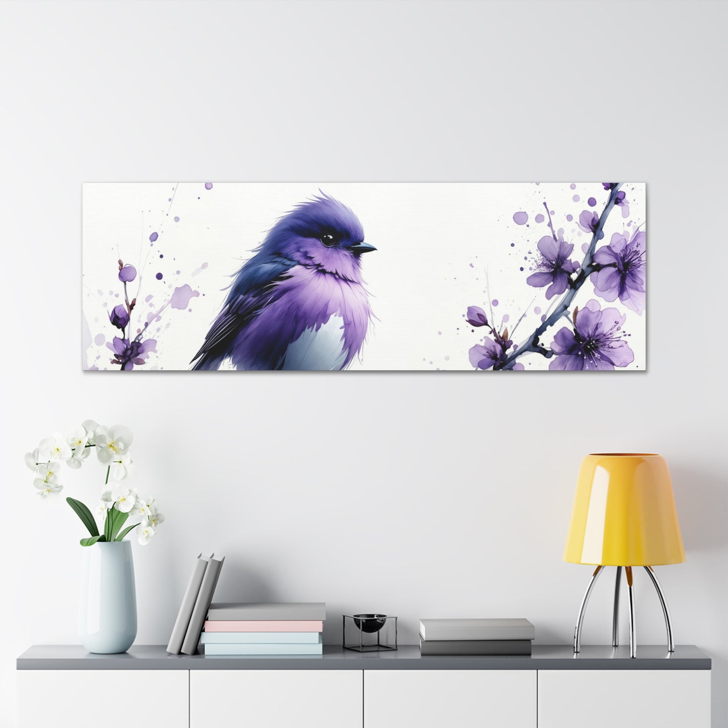 Majestic Plumaged Bird Among Blossoms 5H8K2