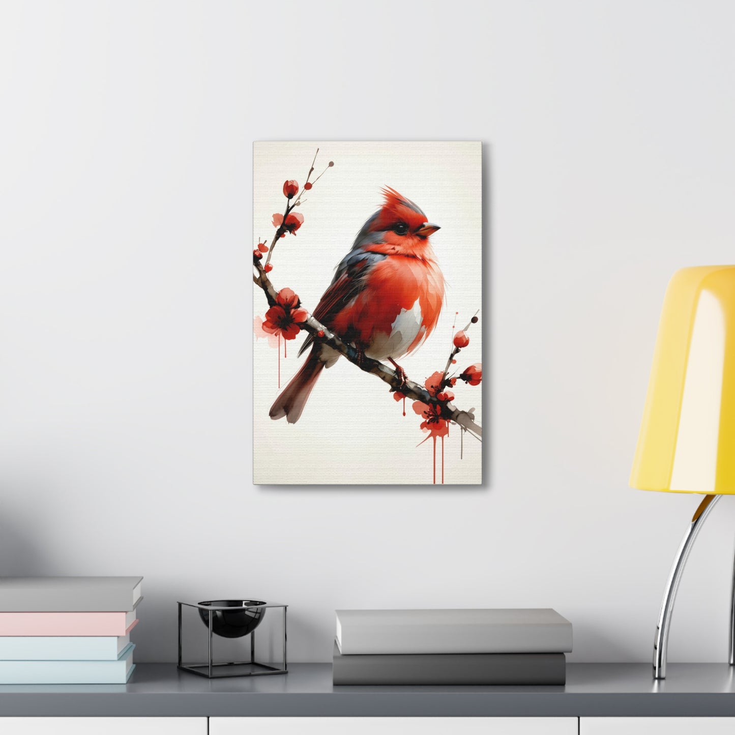 Vibrant Cardinal Among Blossoms 7J2L8