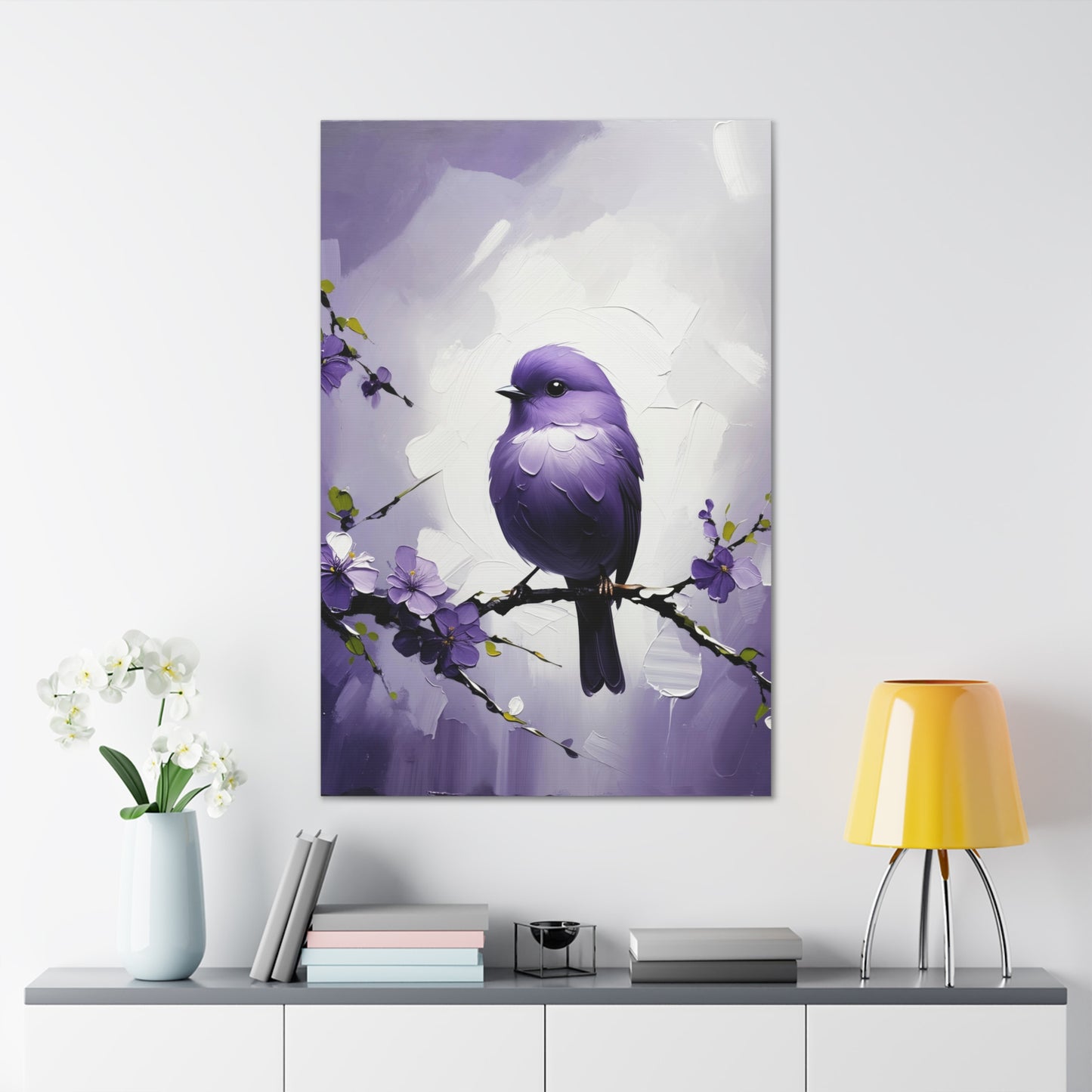 Whimsical Bird Among Blossoms 7D3A5