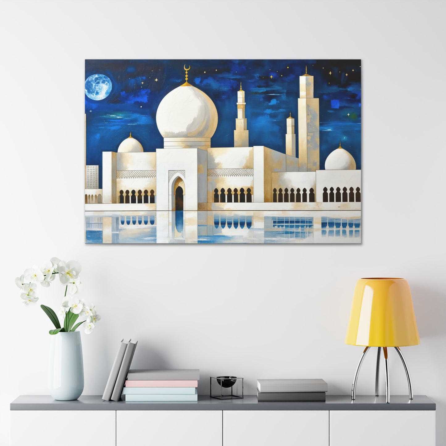 Majestic Reflections Of A Moonlit Mosque 7K3W8