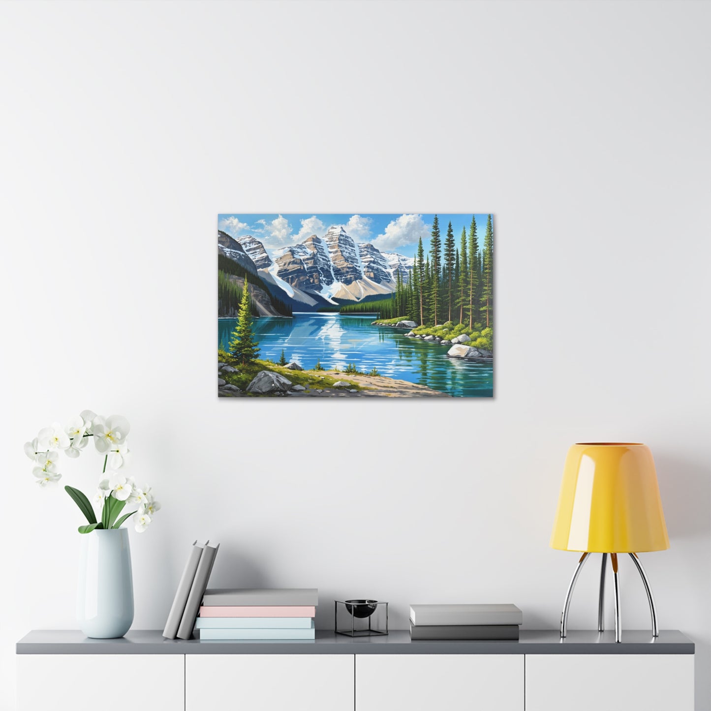 Majestic Peaks And The Tranquil Lake 7K8J2