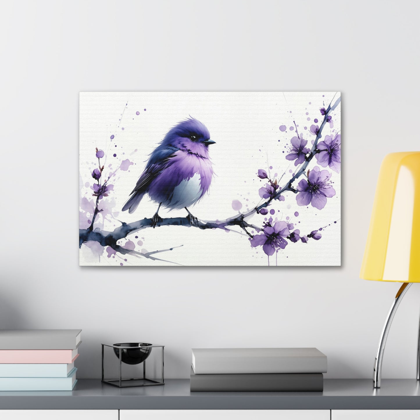 Majestic Plumaged Bird Among Blossoms 5H8K2