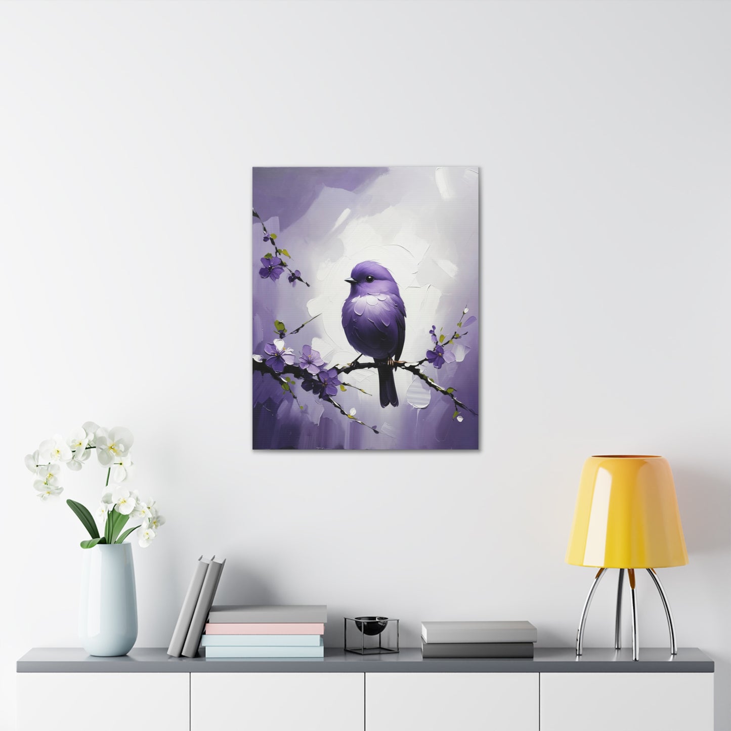 Whimsical Bird Among Blossoms 7D3A5