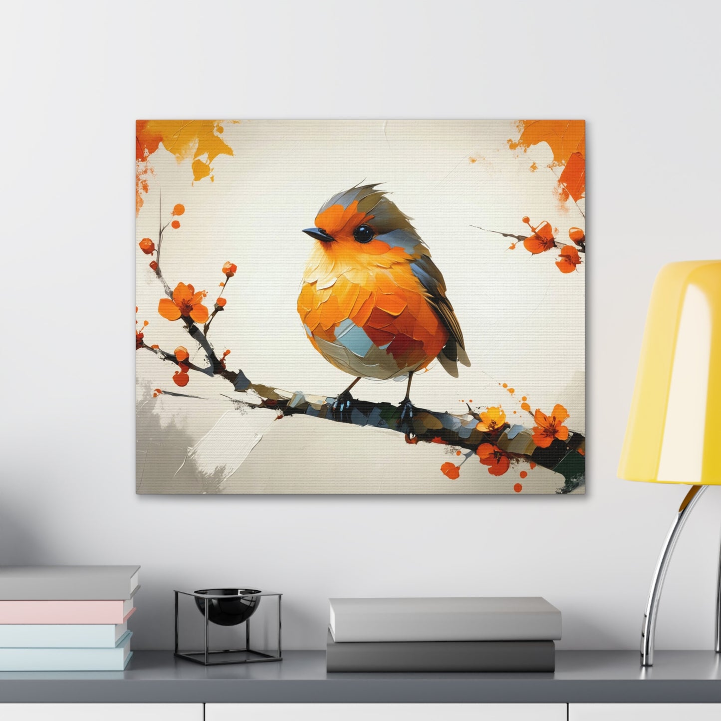 A Vivid Songbird Among Blooms 9K3P2